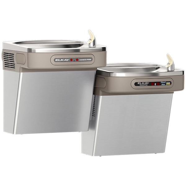Elkay Cooler Wall Mount Bi-Level Ada Dual Hands-Free Filtered 8 Gph Stainless LZOOSTL8SC - main